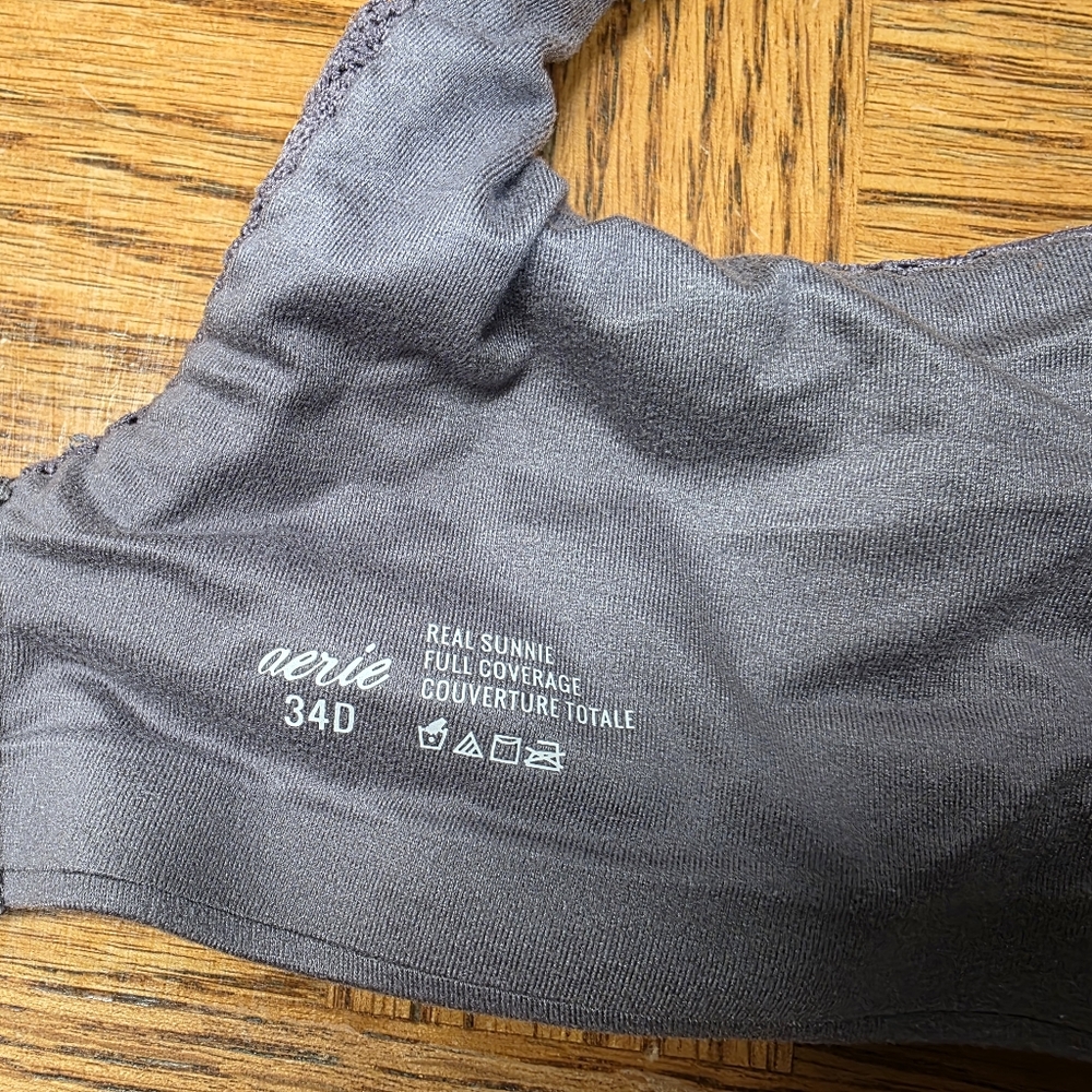 Arie Real Sunnie Full Coverage Underwire Padded Bra Purple Gray Size 34D - Picture 9 of 12